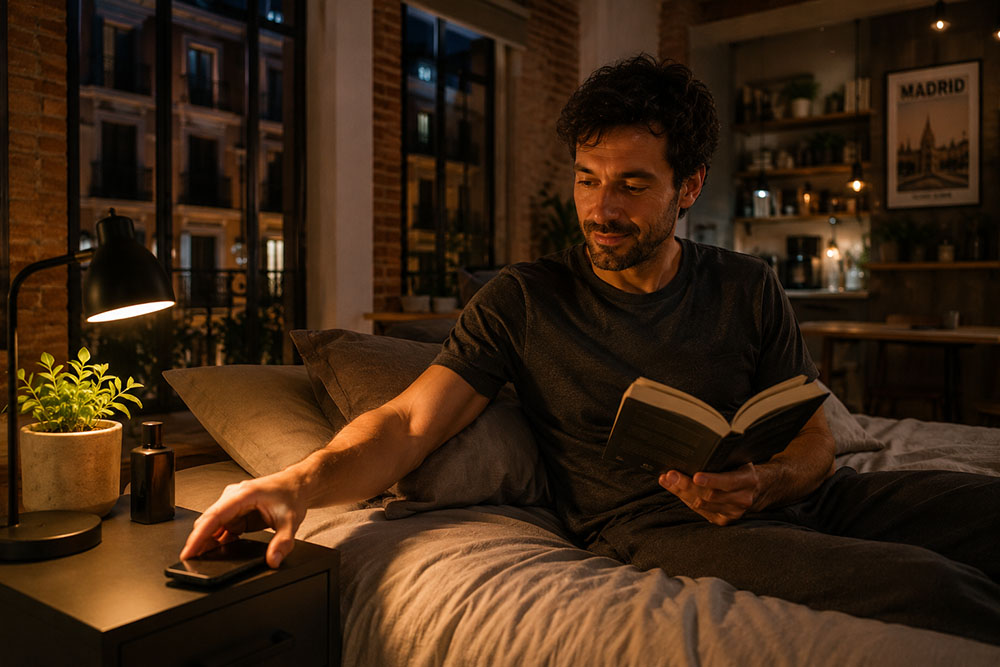 Evitar móvil por la noche