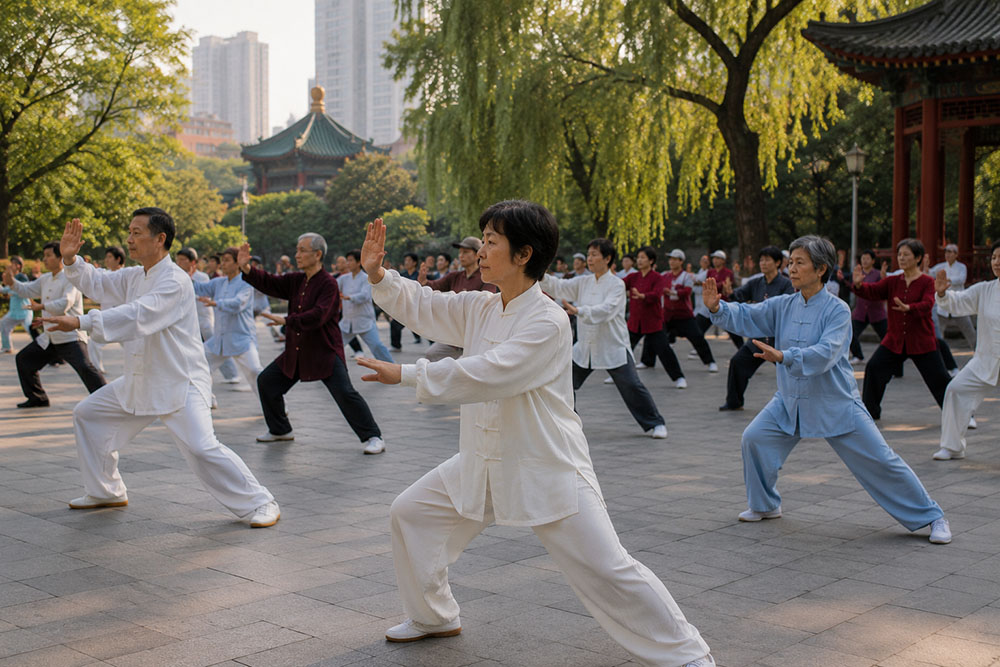 Tai chi en grupo