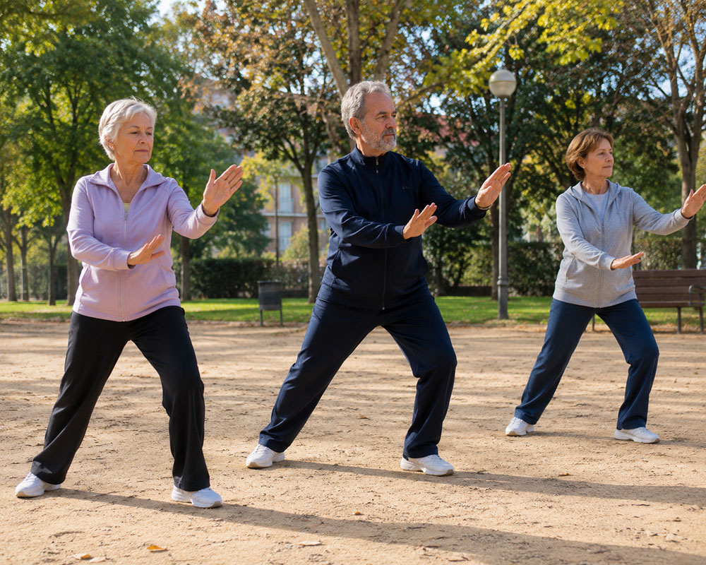 Tai chi en el parque