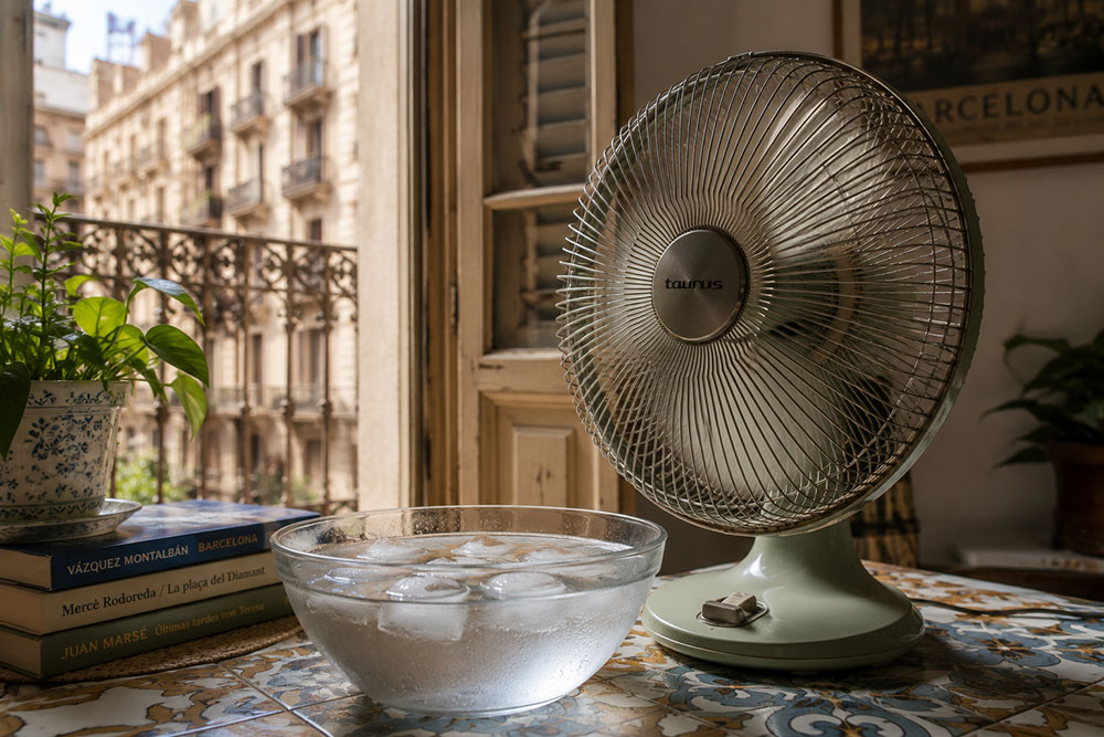 Ventilador con agua