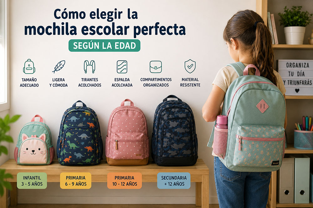 Cómo elegir la mochila escolar perfecta según la edad