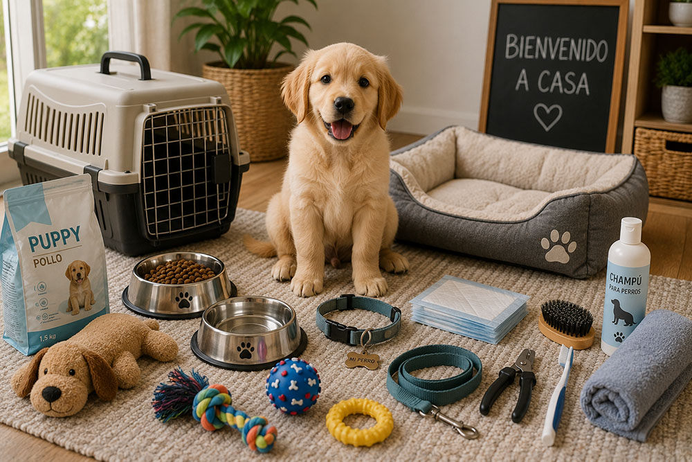 Todo lo que necesita un cachorro antes de llegar a casa