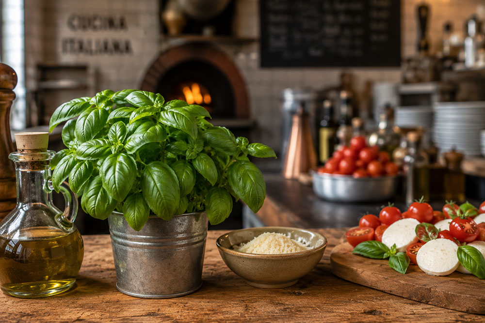 albahaca en la cocina