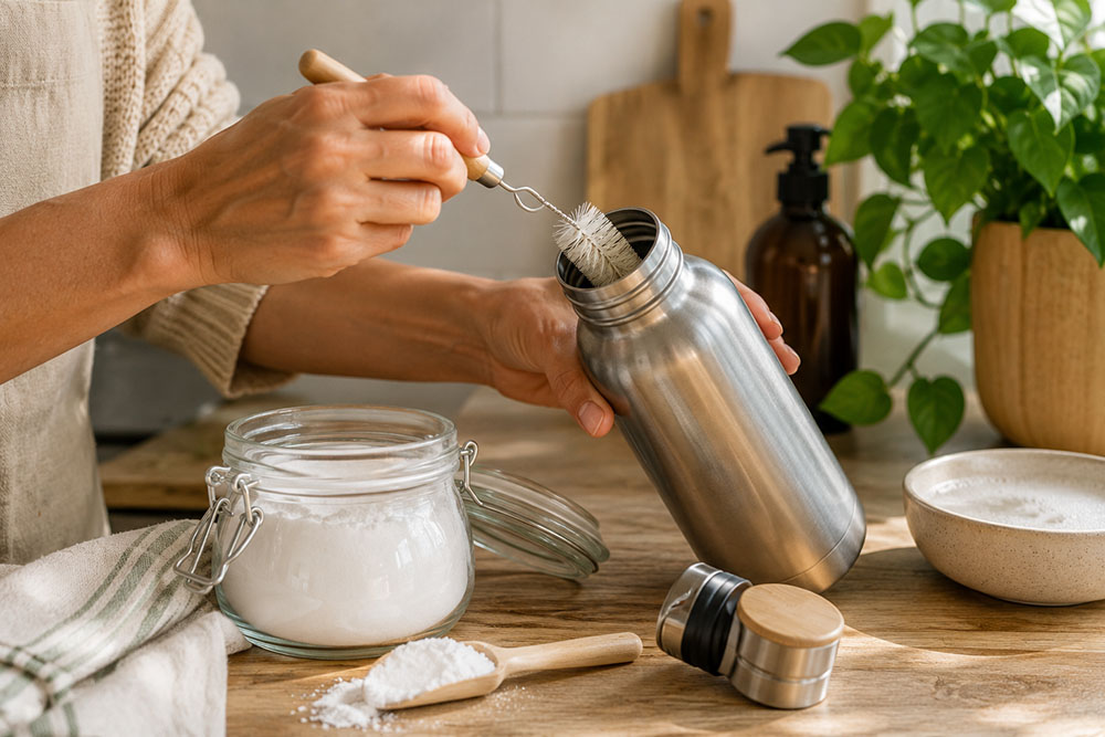 bicarbonato para limpiar botellas