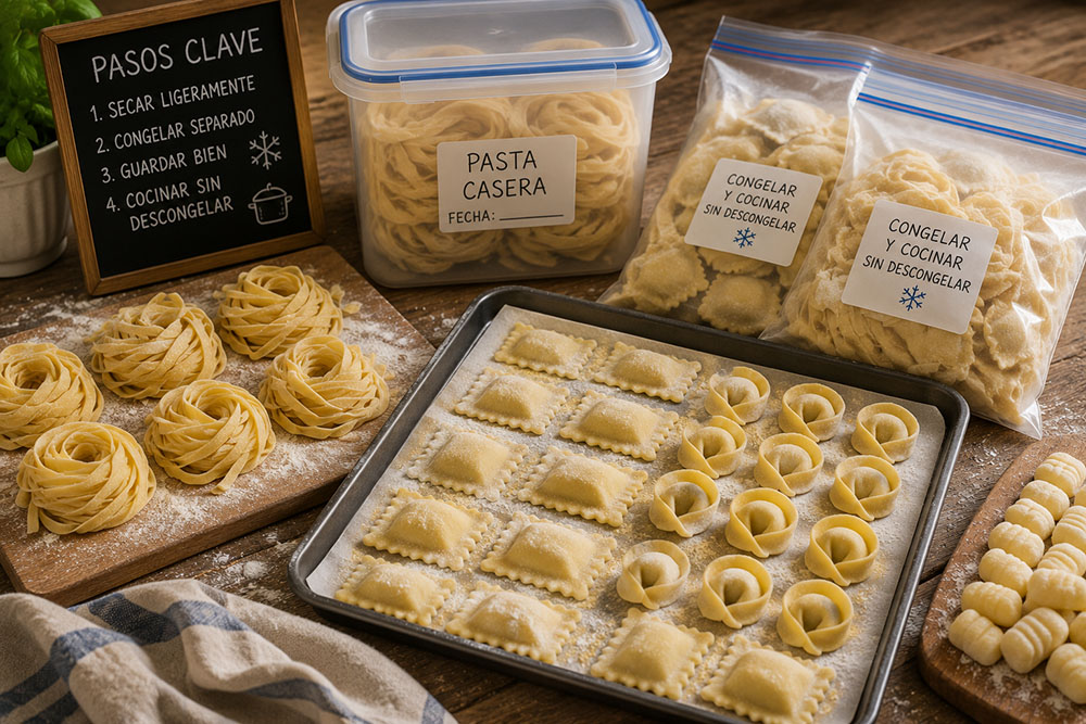 Cómo congelar pasta casera