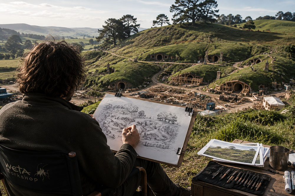 figuración como se construyó hobbiton para el señor de los anillos