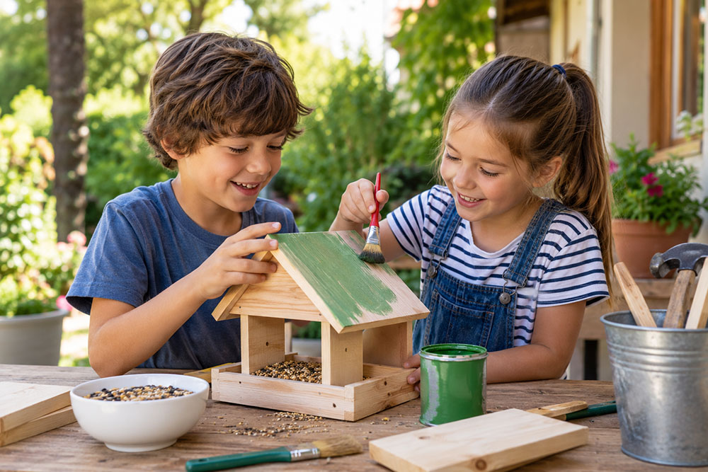 fabricar comedero para aves