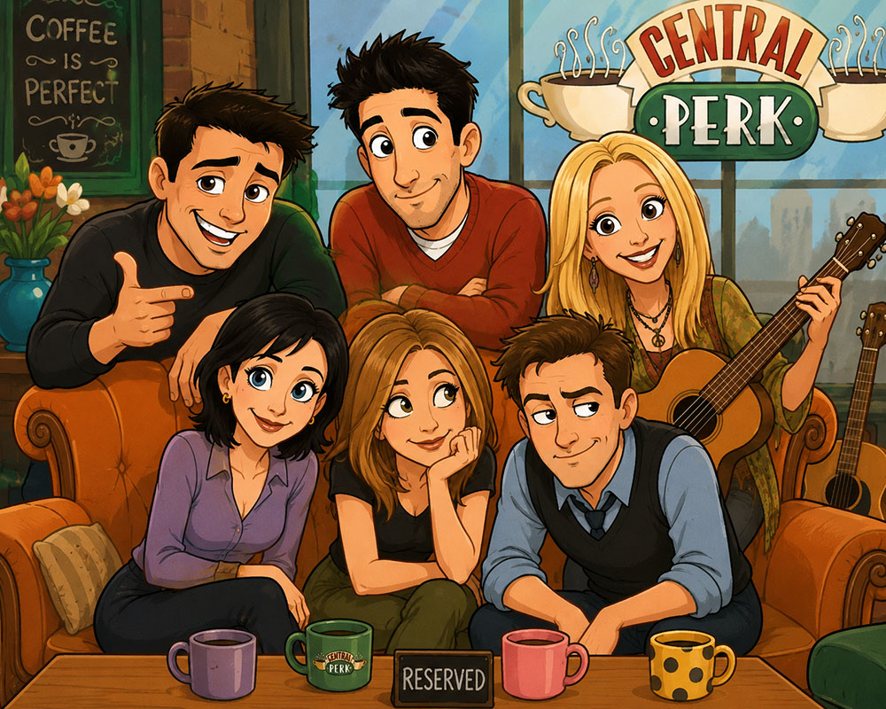 personajes de la serie Friends