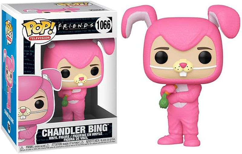 funko pop de chandler de conejo rosa en friends