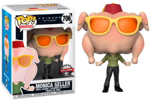 funko pop de minca con el pavo de acción de gracias en friends