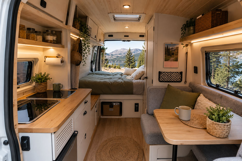 interior de una camper