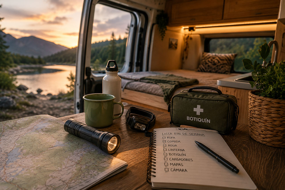 material para camper fin de semana