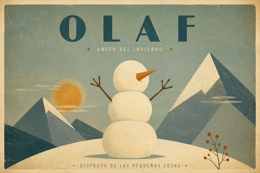 olaf el muñeco de nieve de frozen