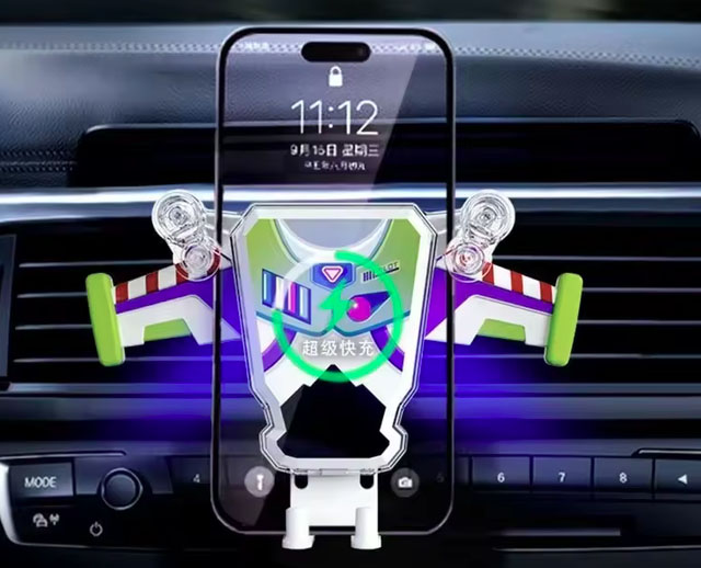 sujetar móvil coche buzz lightyear toy story