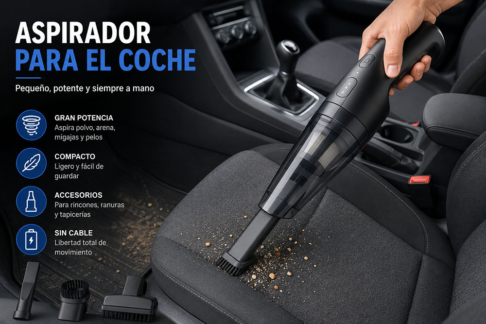 Aspirador pequeño para el coche
