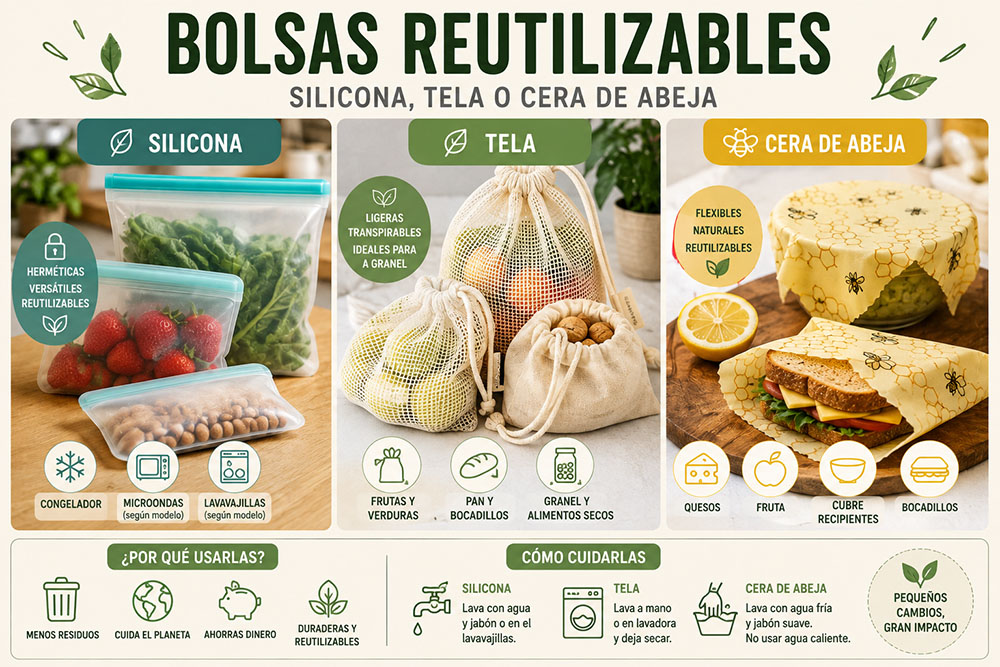 Bolsas reutilizables para alimentos