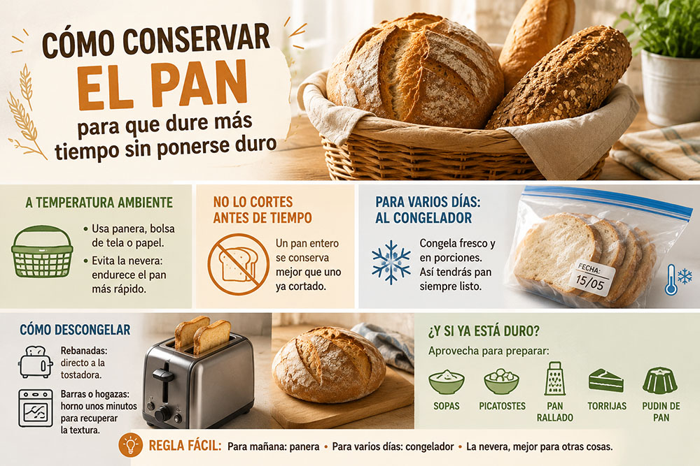 Cómo conservar el pan para que dure más tiempo