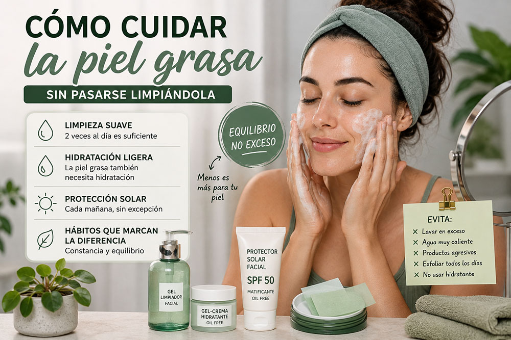 Cómo cuidar la piel grasa