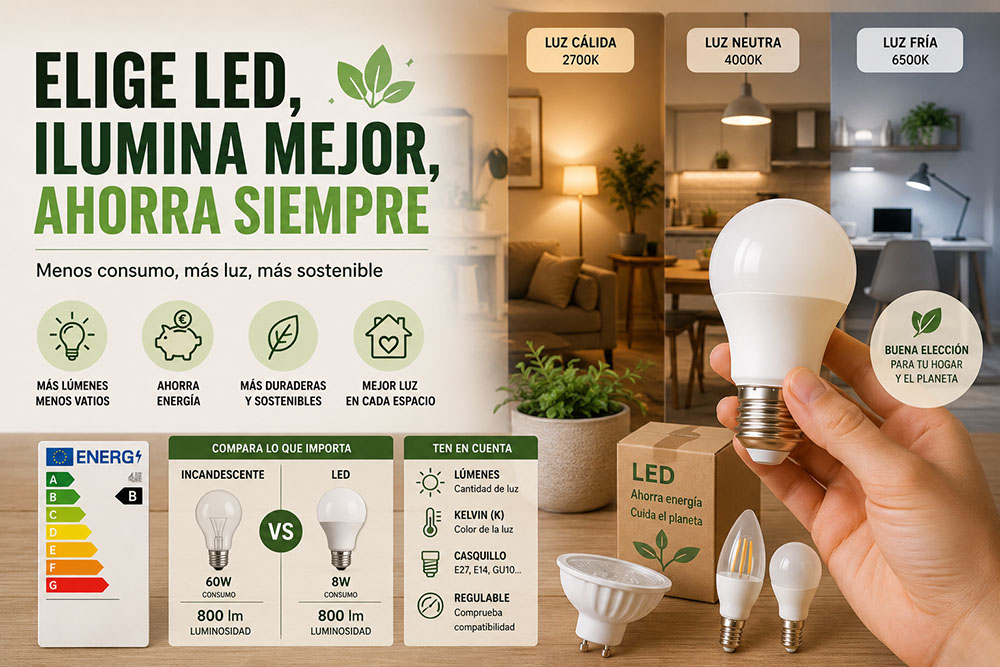 Cómo elegir bombillas LED para ahorrar energía