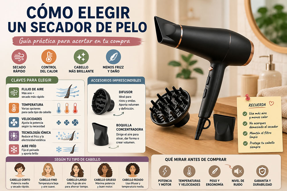 Cómo elegir un secador de pelo