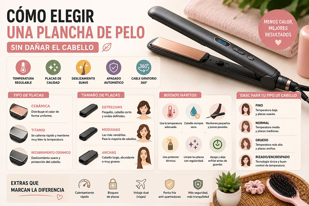 Cómo elegir una plancha de pelo