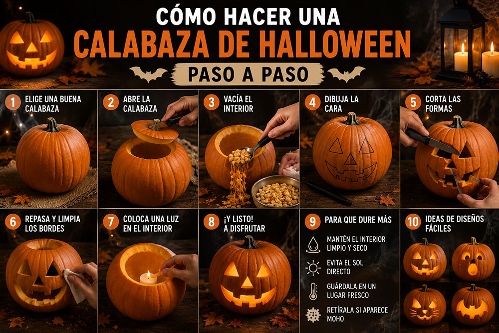 Cómo hacer una calabaza de Halloween paso a paso