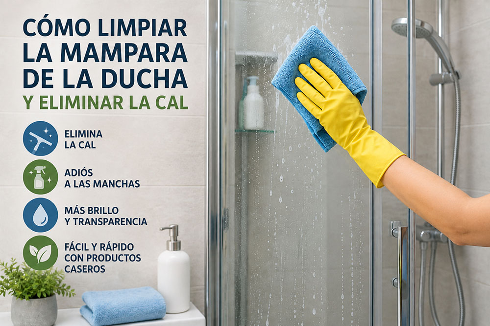 Cómo limpiar la mampara de la ducha y eliminar la cal