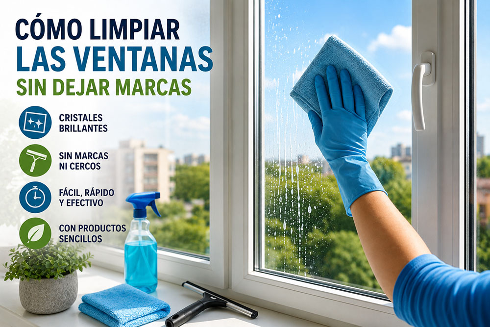Cómo limpiar las ventanas sin dejar marcas