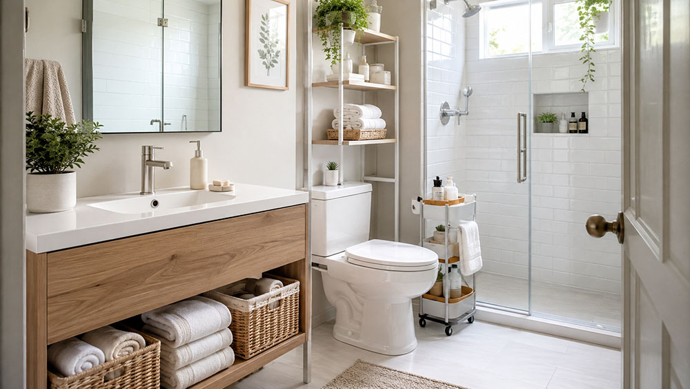 Cómo organizar el baño cuando tienes poco espacio