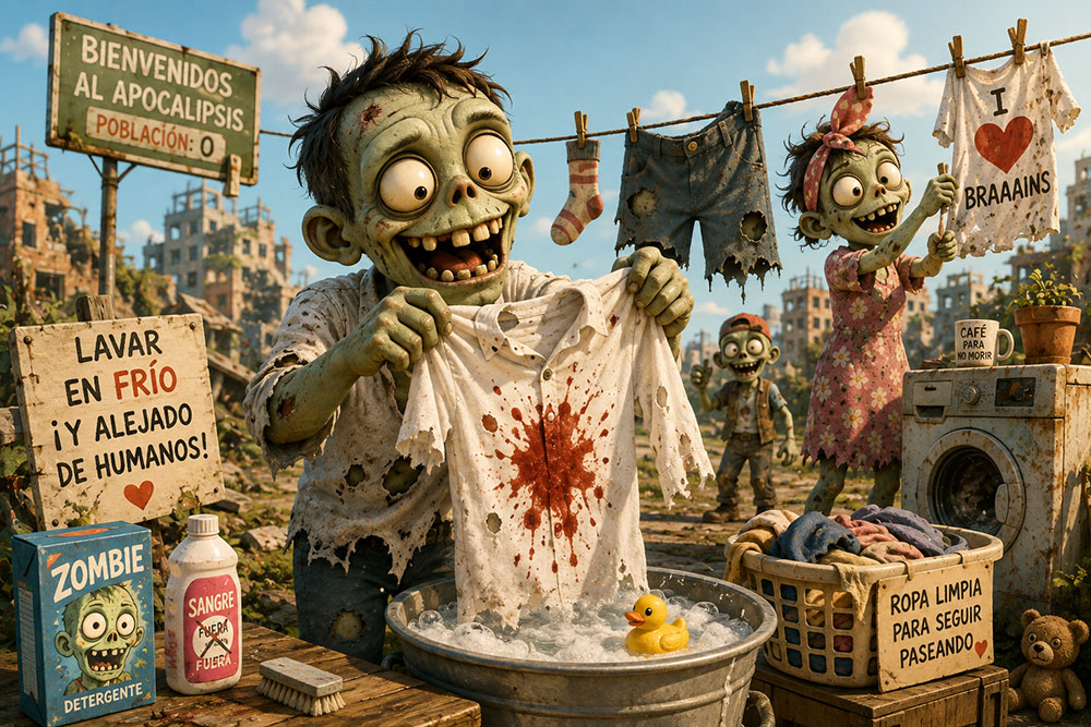 Cómo quitar las manchas de sangre de la camisa si eres un zombi en un apocalipsis
