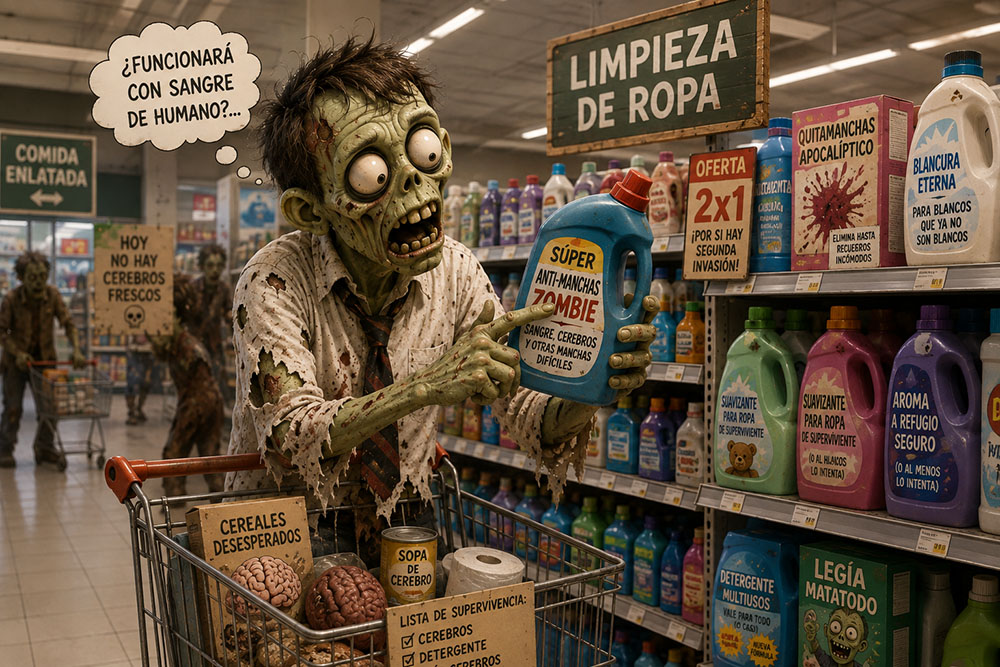 Cómo quitar las manchas de sangre de la camisa si eres un zombi en un apocalipsis