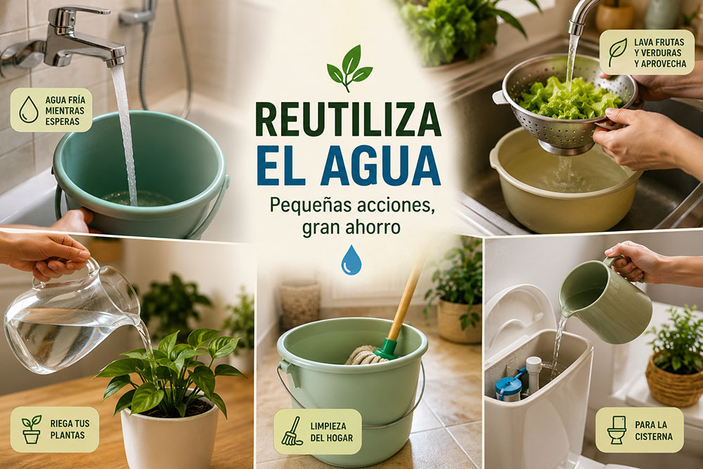 Cómo reutilizar el agua en casa
