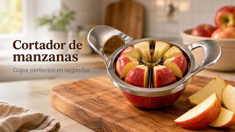 Cortador de manzanas con descorazonador