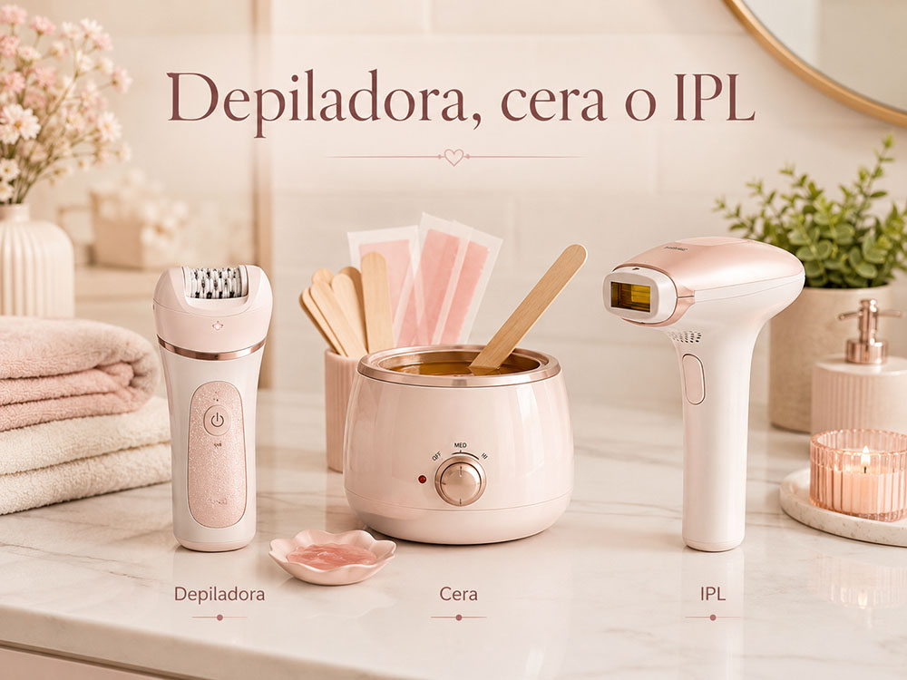 Depiladora eléctrica, cera o IPL