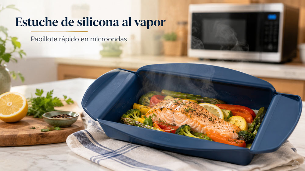 Estuche de silicona para cocinar al vapor
