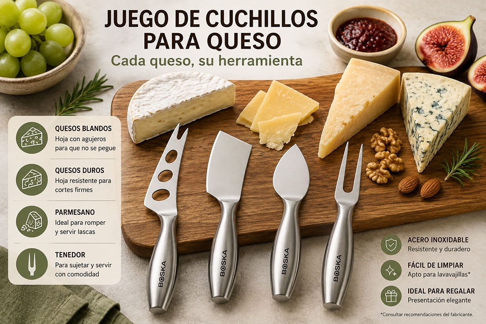 Juego de cuchillos para queso