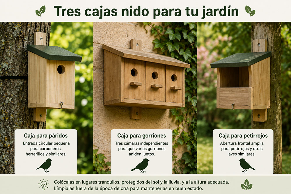 Las mejores cajas nido para pájaros de jardín