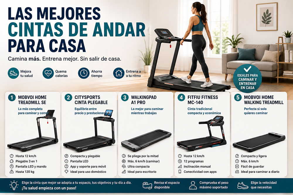 Las mejores cintas de andar para casa