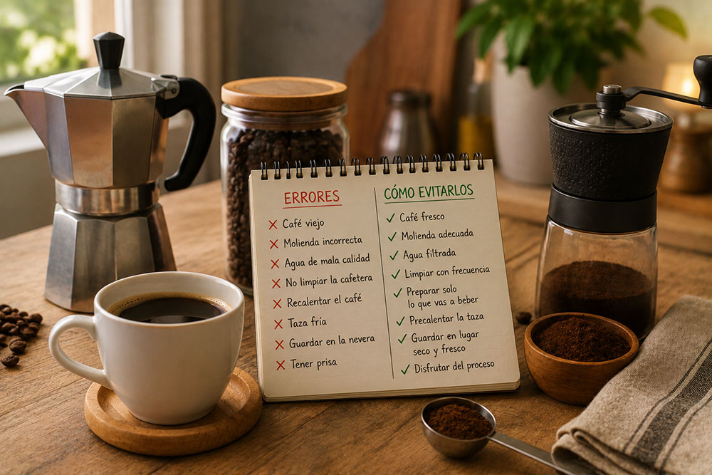 Los errores más comunes al preparar café en casa