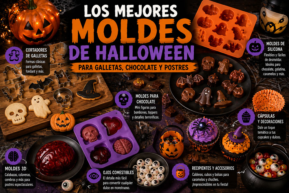 Los mejores moldes de Halloween para galletas, chocolate y postres