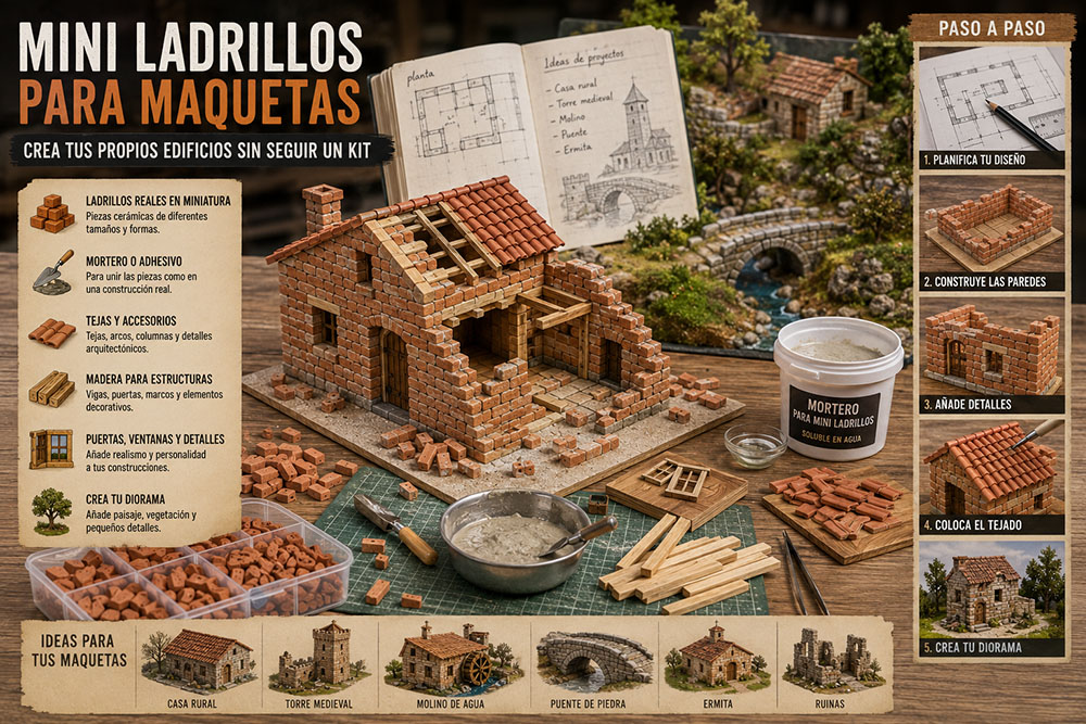 Mini ladrillos para maquetas