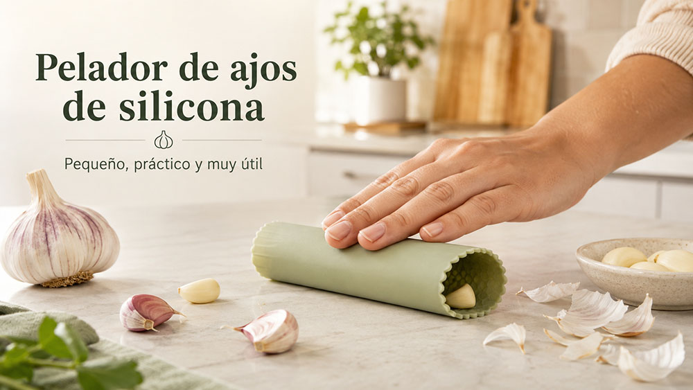 Pelador de ajos de silicona