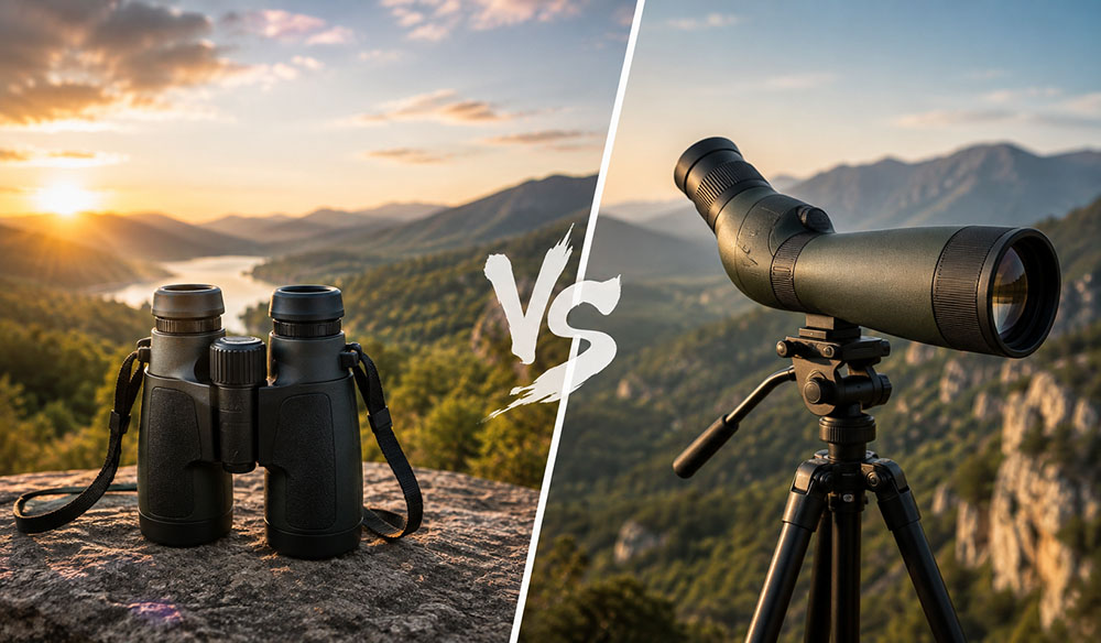 Prismáticos vs telescopio terrestre