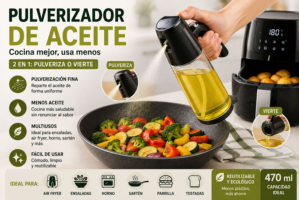 Pulverizador de aceite para cocinar