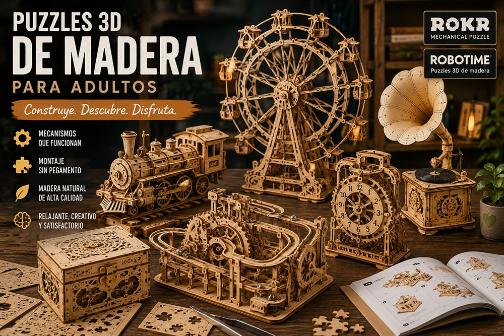 Puzzles 3D de madera para adultos