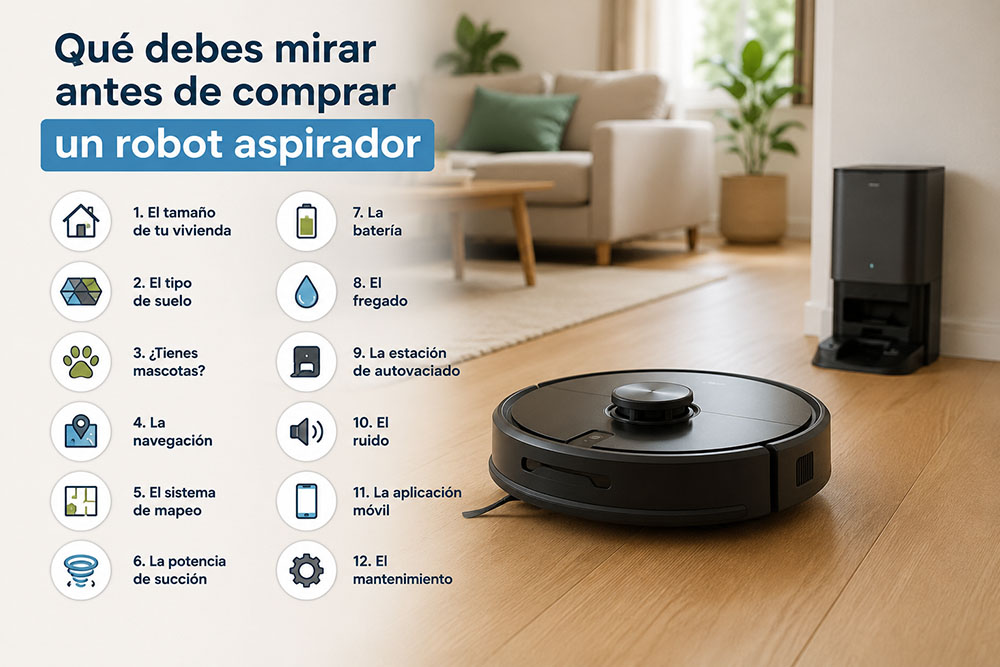 Qué debes mirar antes de comprar un robot aspirador