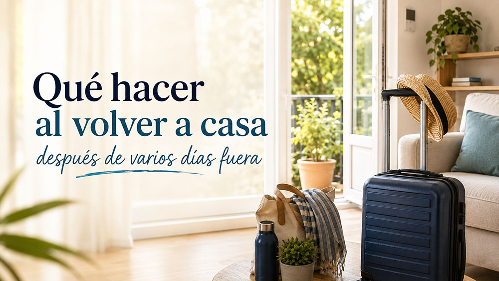 Qué hacer al volver a casa después de varios días fuera