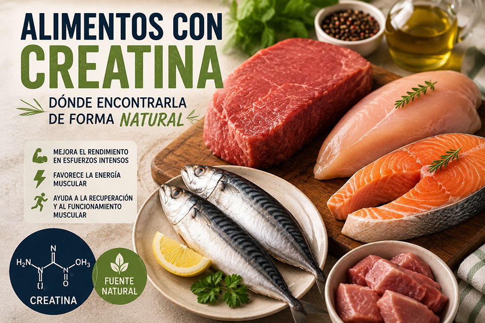 Alimentos con creatina: dónde encontrarla de forma natural