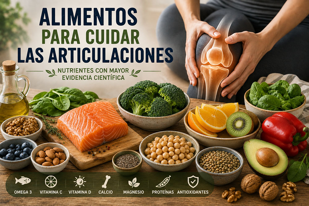 Alimentos para cuidar las articulaciones: nutrientes con mayor evidencia científica