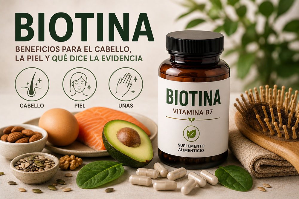 Biotina: beneficios para el cabello, la piel y qué dice la evidencia
